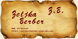 Željka Berber vizit kartica